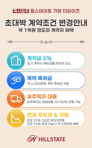 힐스테이트 가양 더와이즈 분양조건