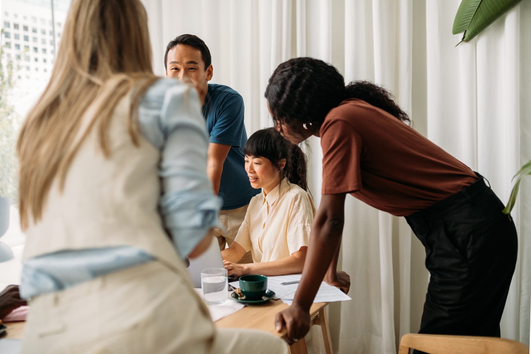 Team working together at office