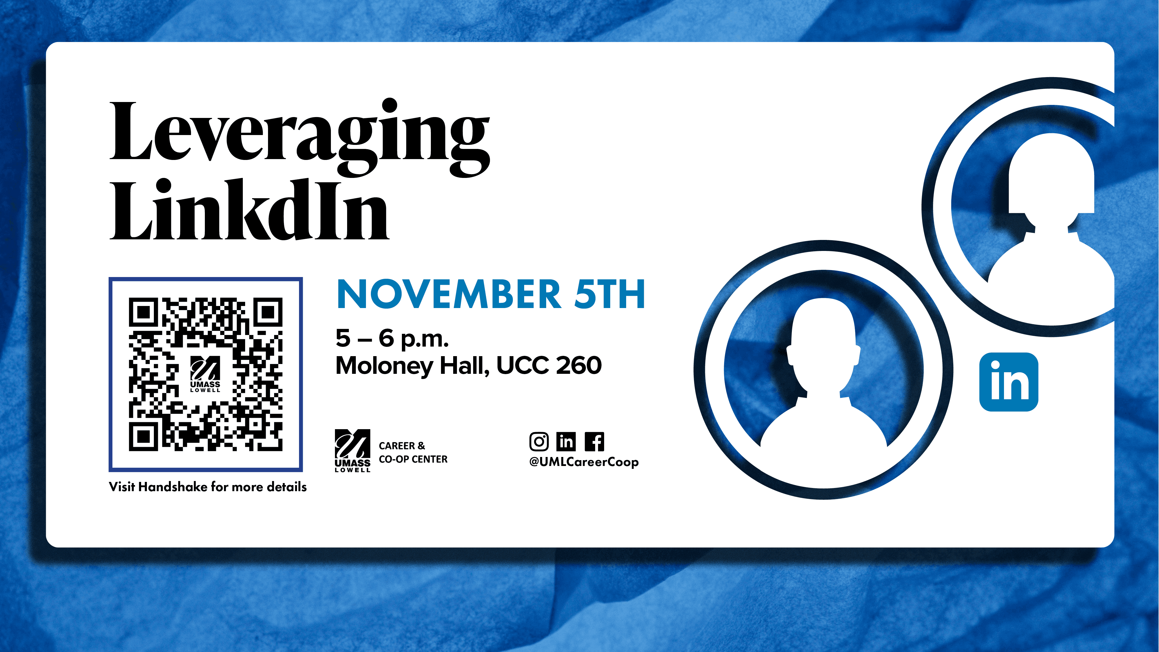 Fall career fair Digital Screen, Leverging LinkdIn