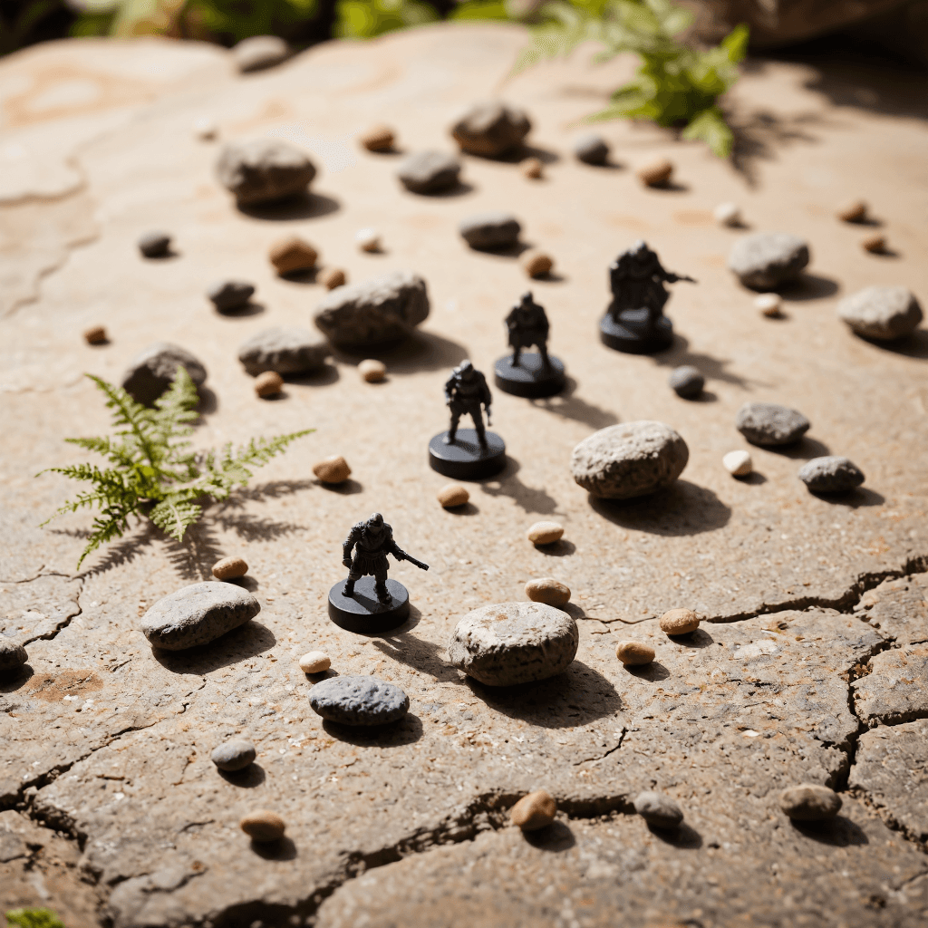 product photography of miniature figurines