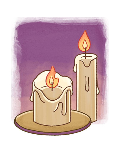 An illustration of some candles