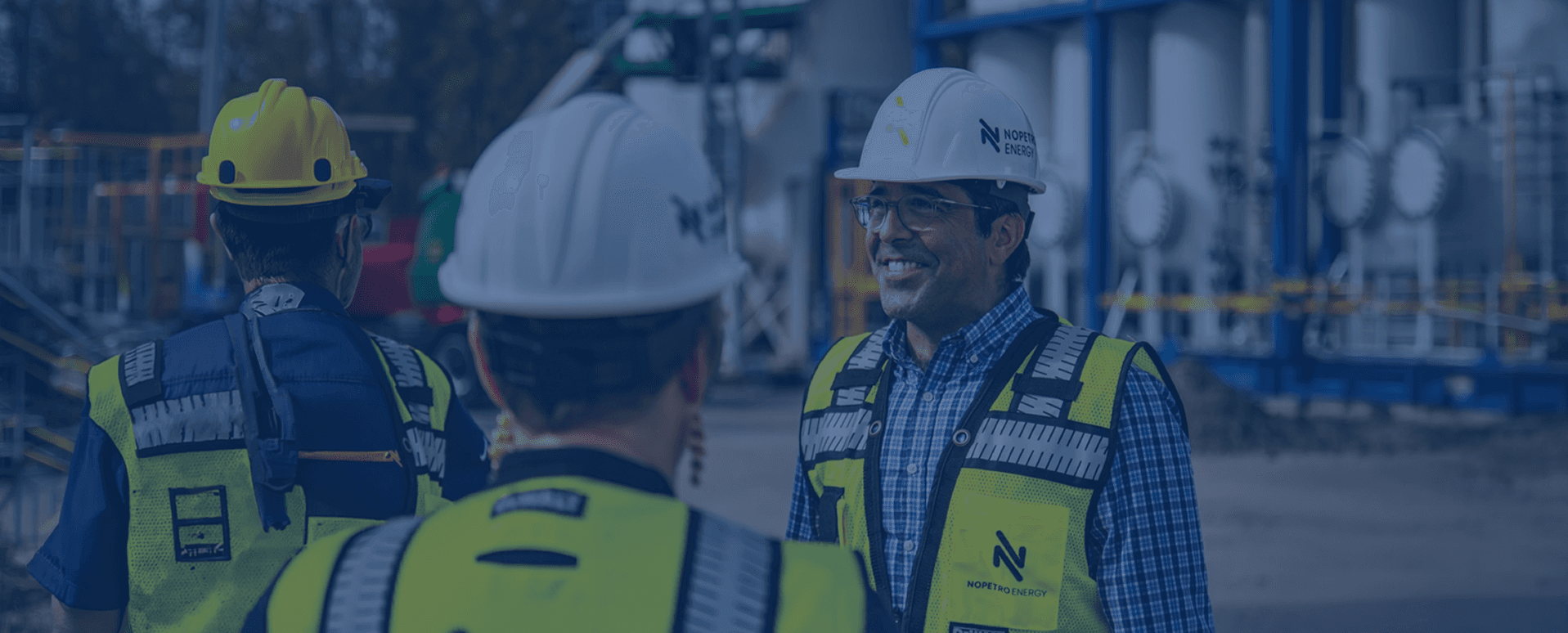 City lights and traffic at dusk.