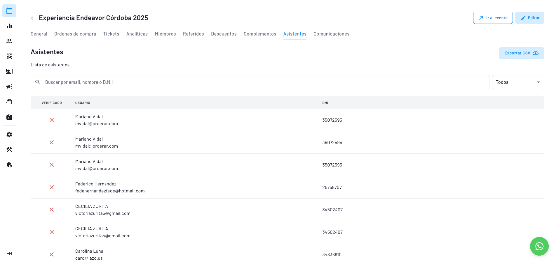 control de aforo en tiempo real