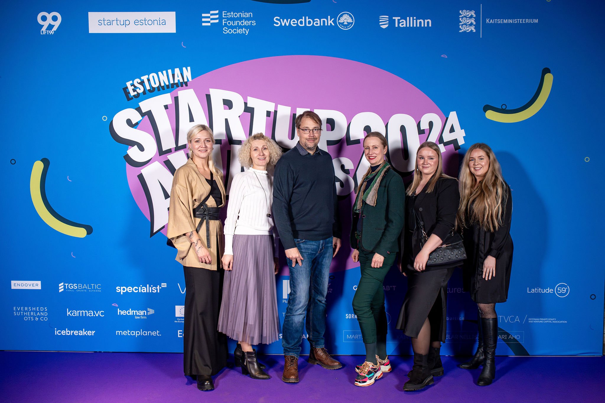  The team of Startup Estonia - one of the co-organizers of the event - at Estonian Startup Awards 2024. Photos by: Visualency. 