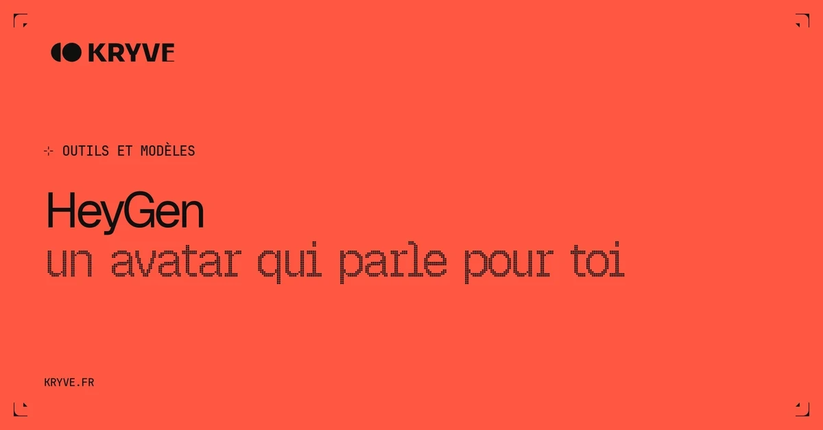 HeyGen : couverture Kryve, catégorie Outils et modèles
