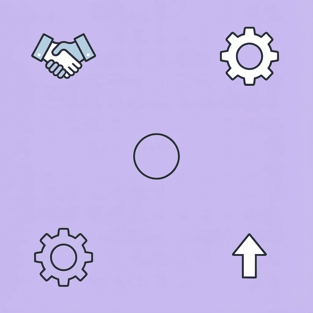 Four compass points showing Customer Success Automation, Cross-Functional Coordination, Operations Scaling, and Enterprise AI Agents