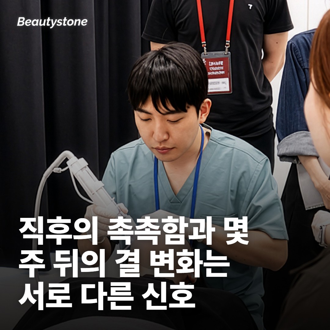 직후에 느끼는 변화와 몇 주 뒤에 올라오는 변화는 다른 것입니다
