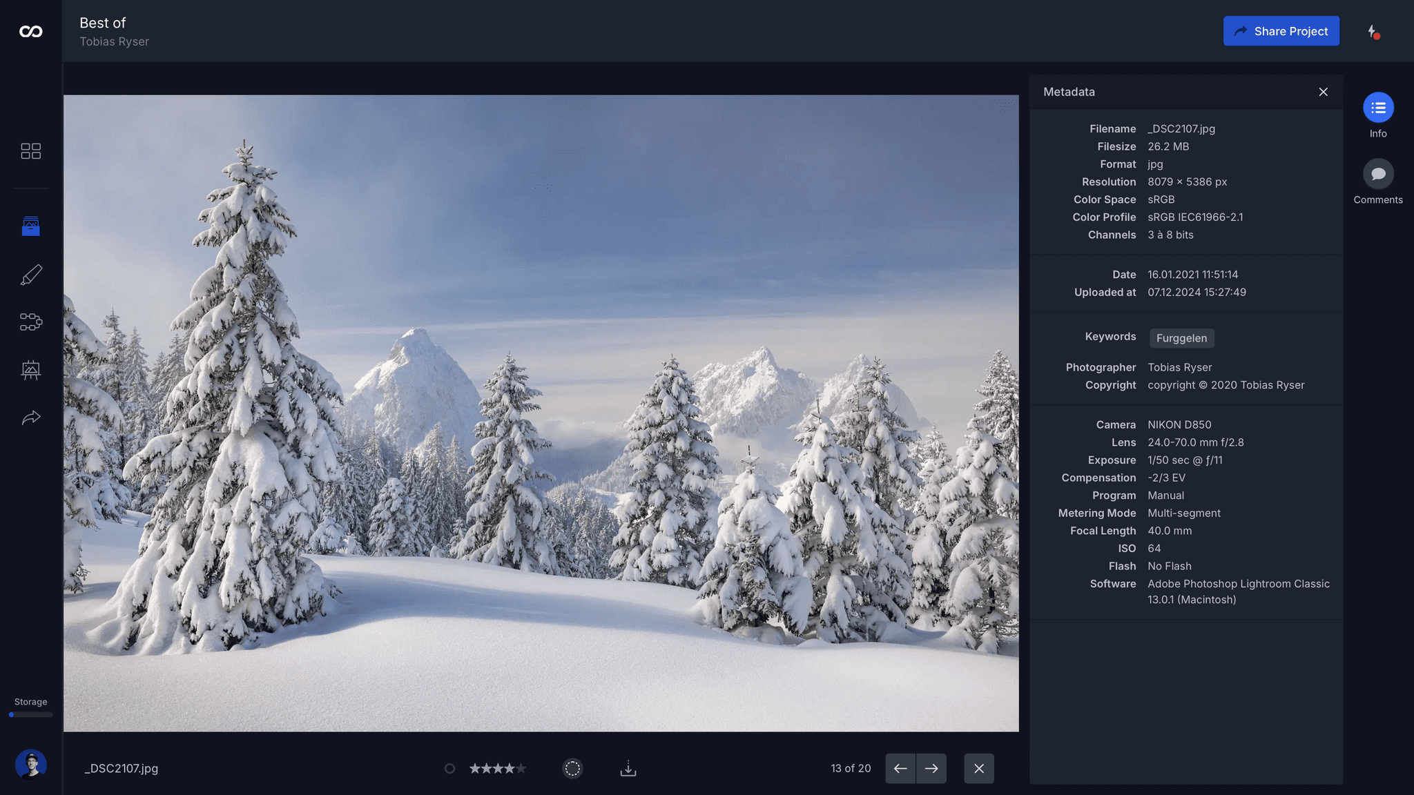 moodcase metadata - A serene winter landscape with snow-covered trees under a clear sky.