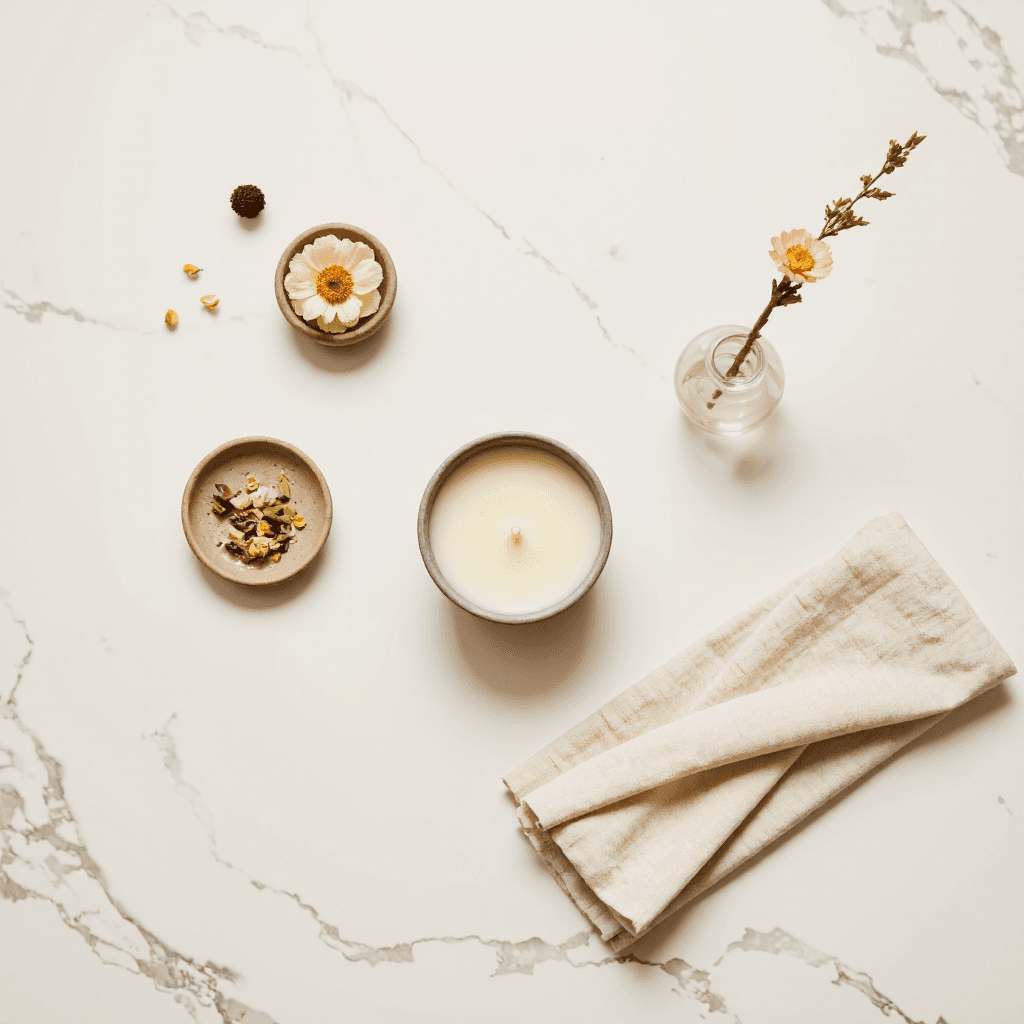 product photography of candle