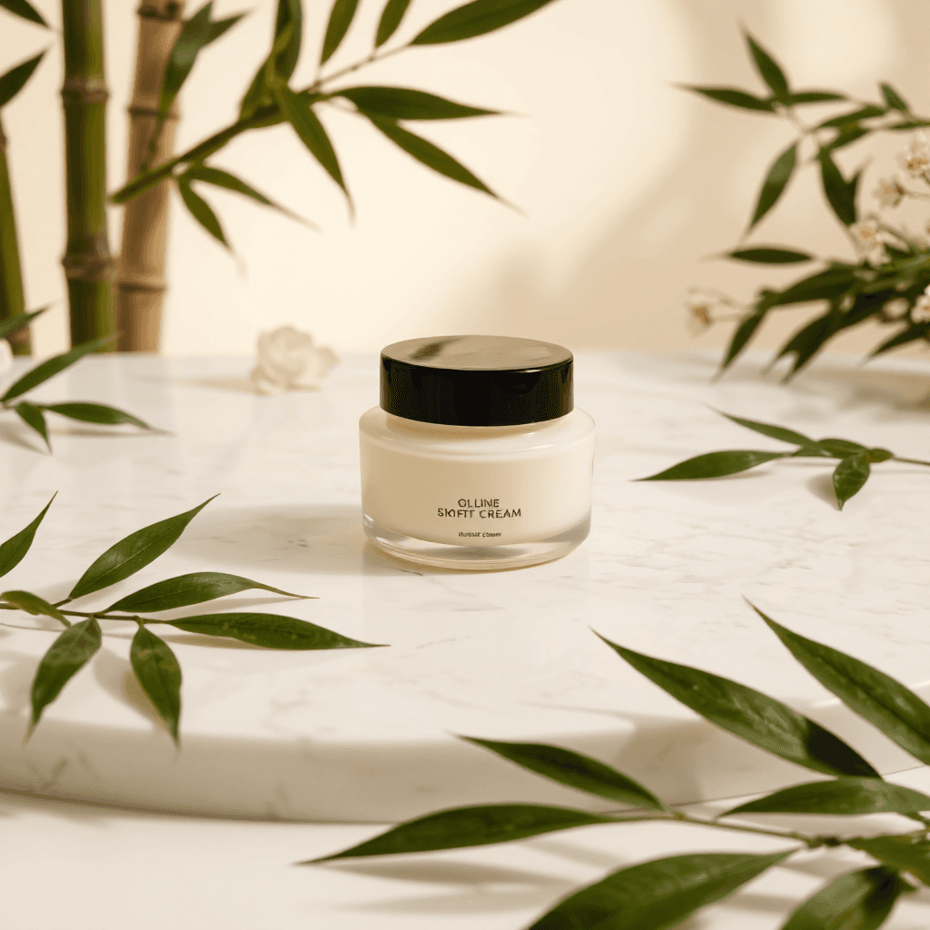 product photography of jar of cream