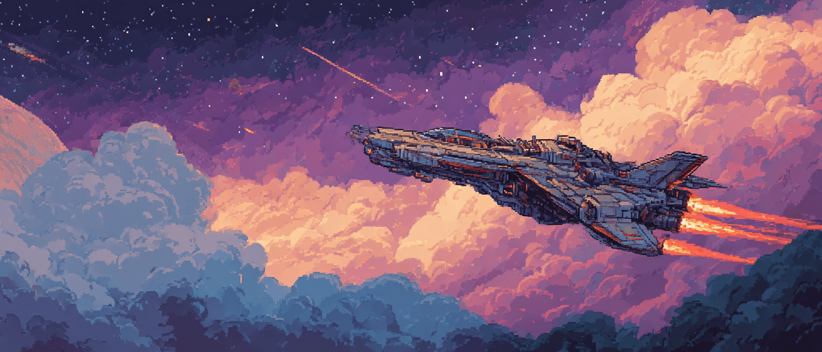 City Pixel background image