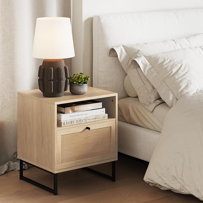 Nathan james rattan nightstand – A stylish and functional furniture piece, perfect for any modern home.