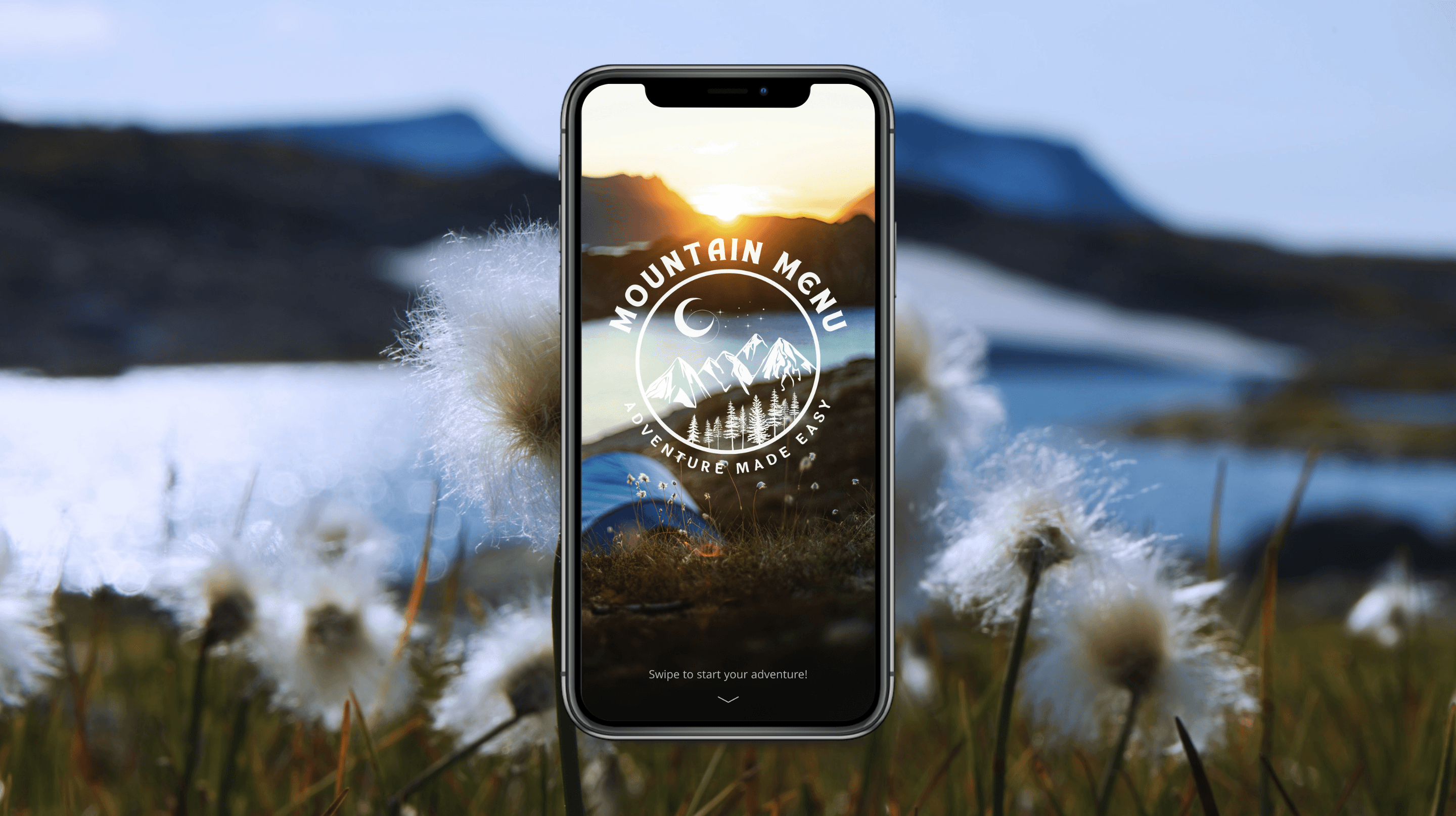 Mockup för Mountain Menu