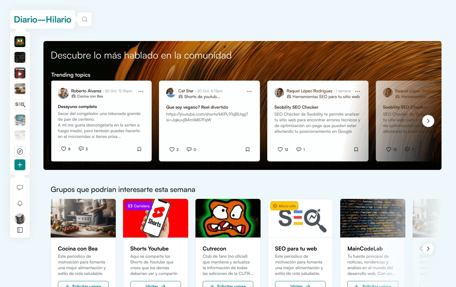 Acceso a la plataforma sin estar registrado