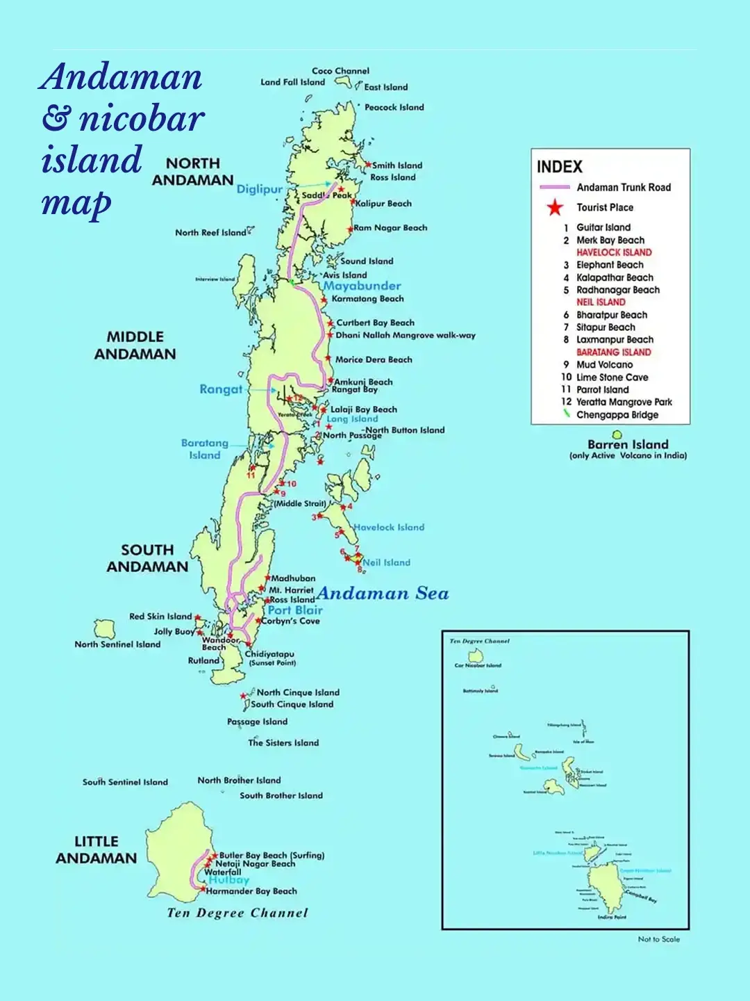 Andaman & Nicobar Island Map