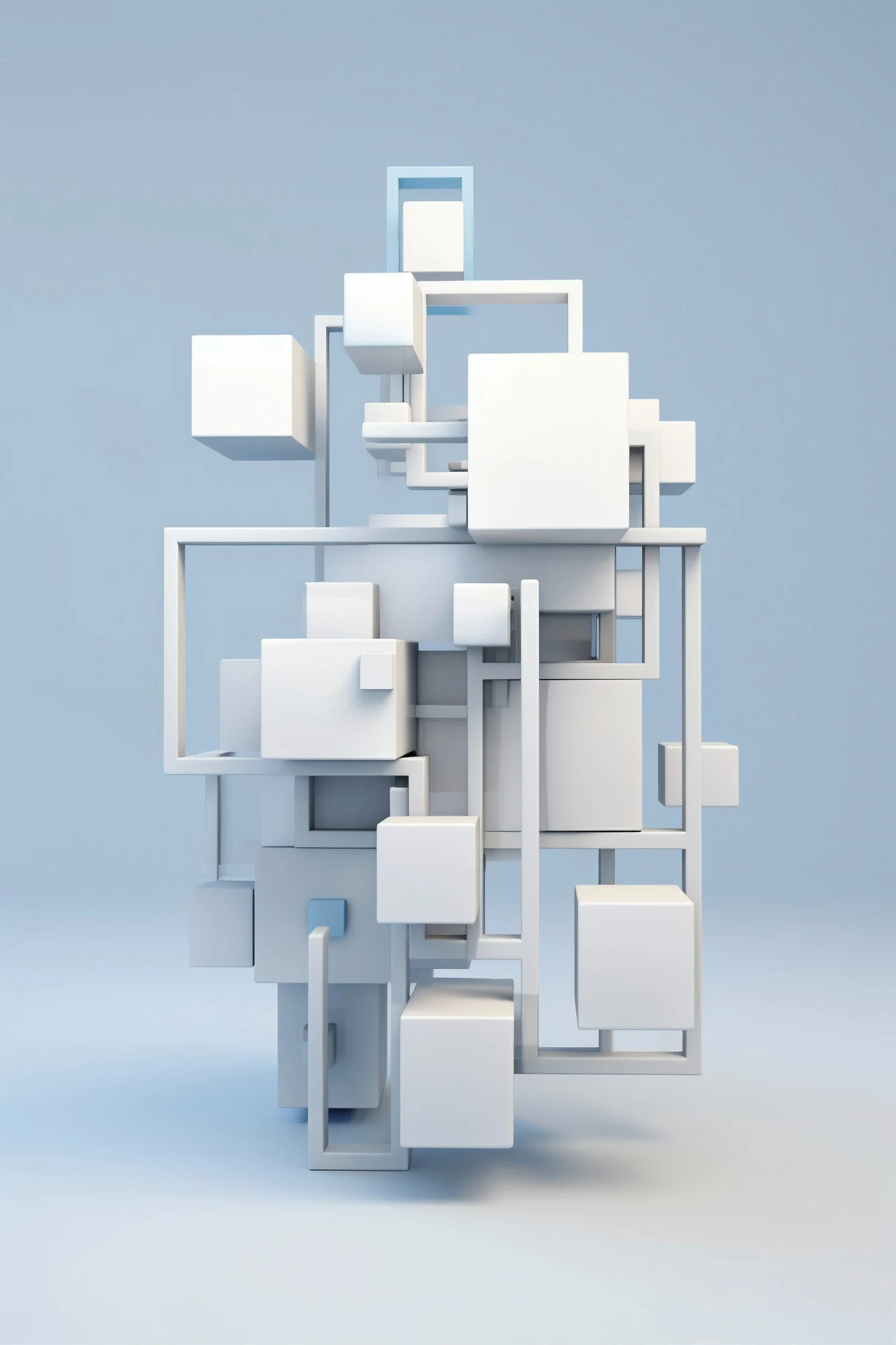 3d rendered geometric shapes