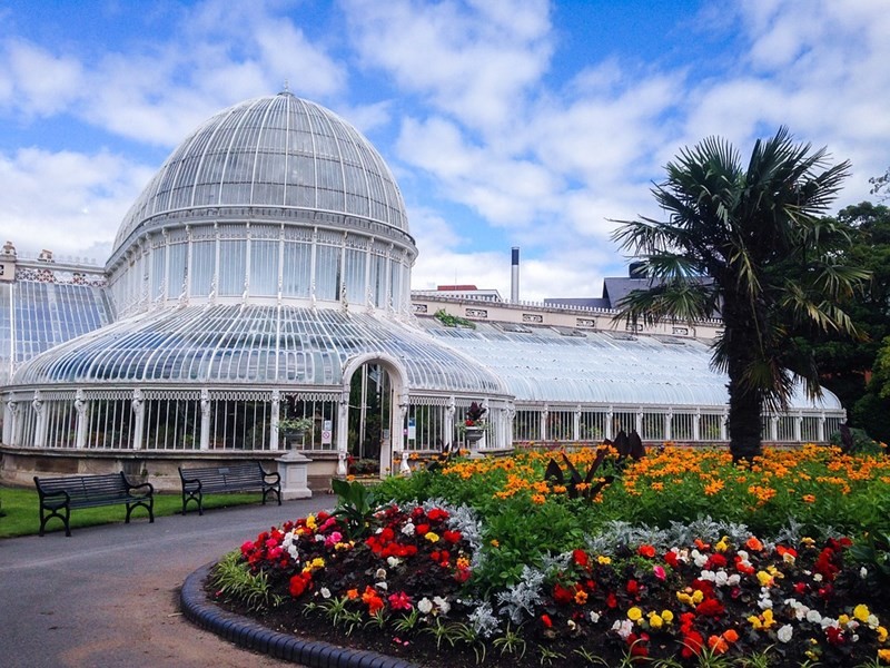 Victorian Palm House in Belfast\'s Botanic Gardens, Northern Ireland