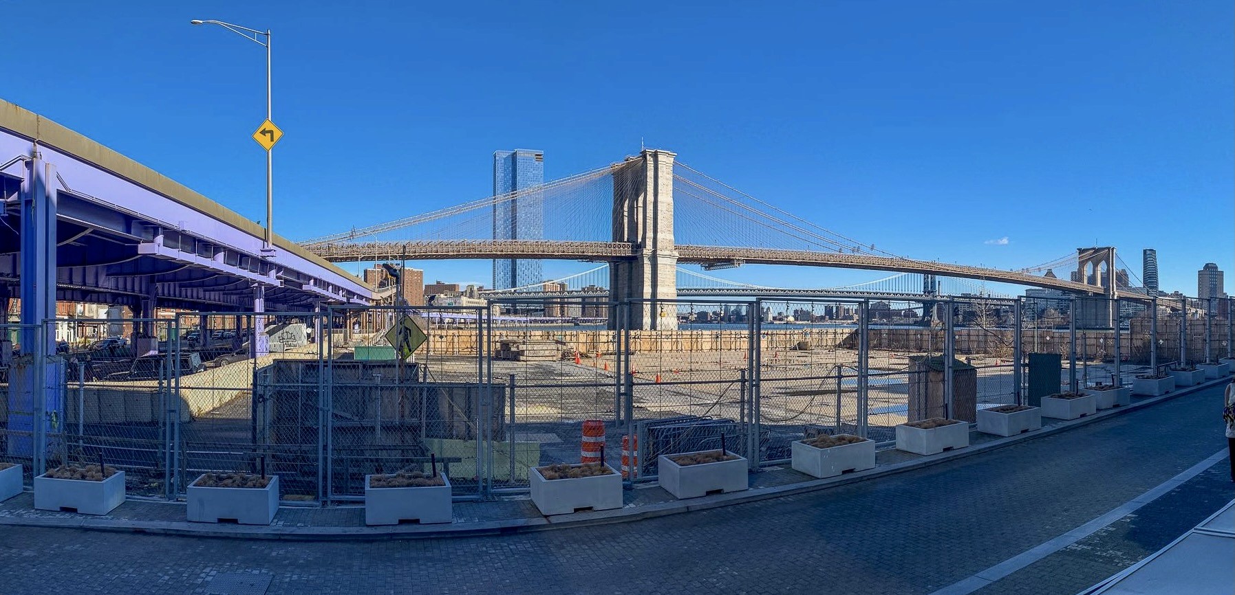 Construction along the waterfront