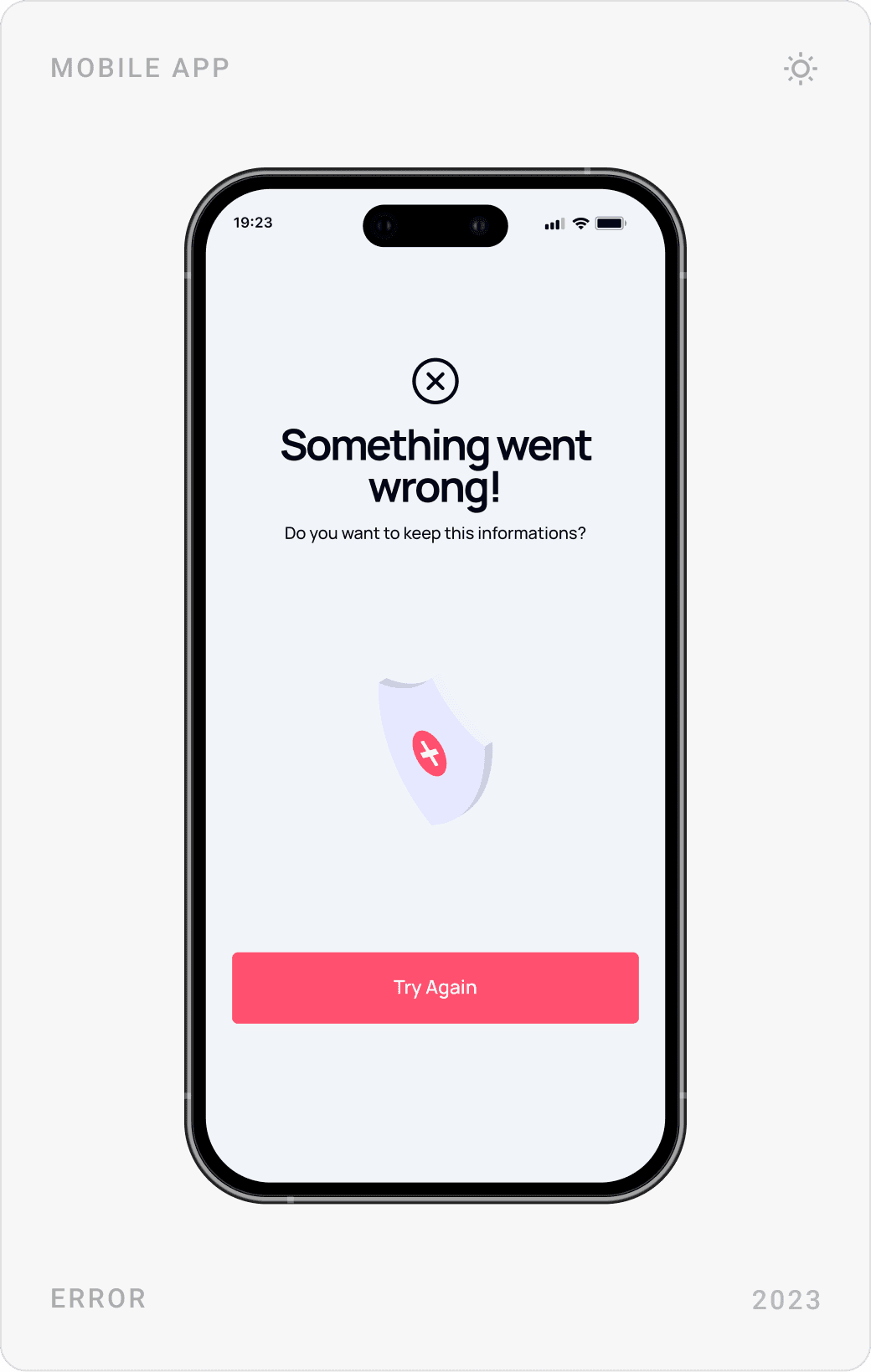 Professional Error State Mobile Design