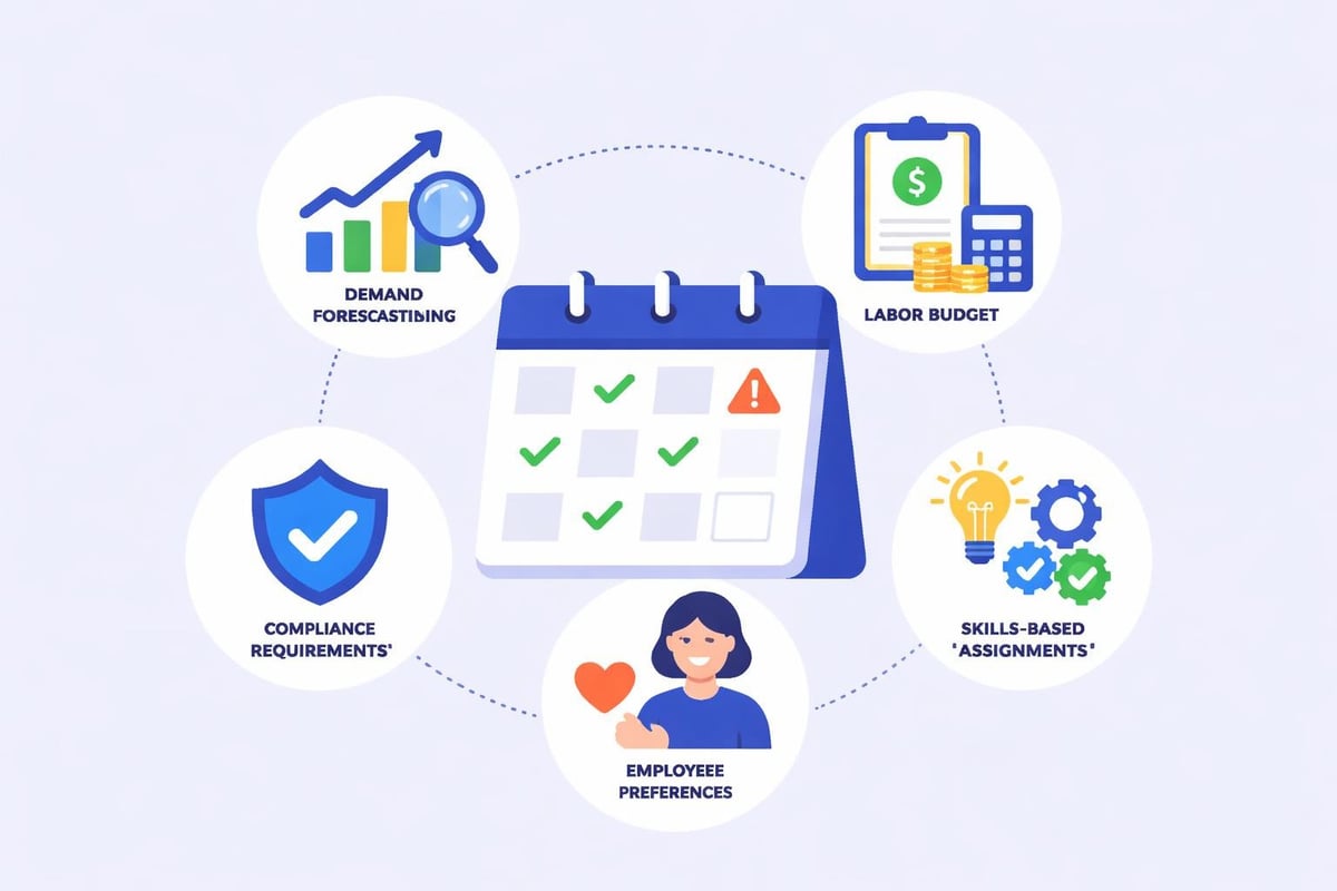 Retail scheduling factors