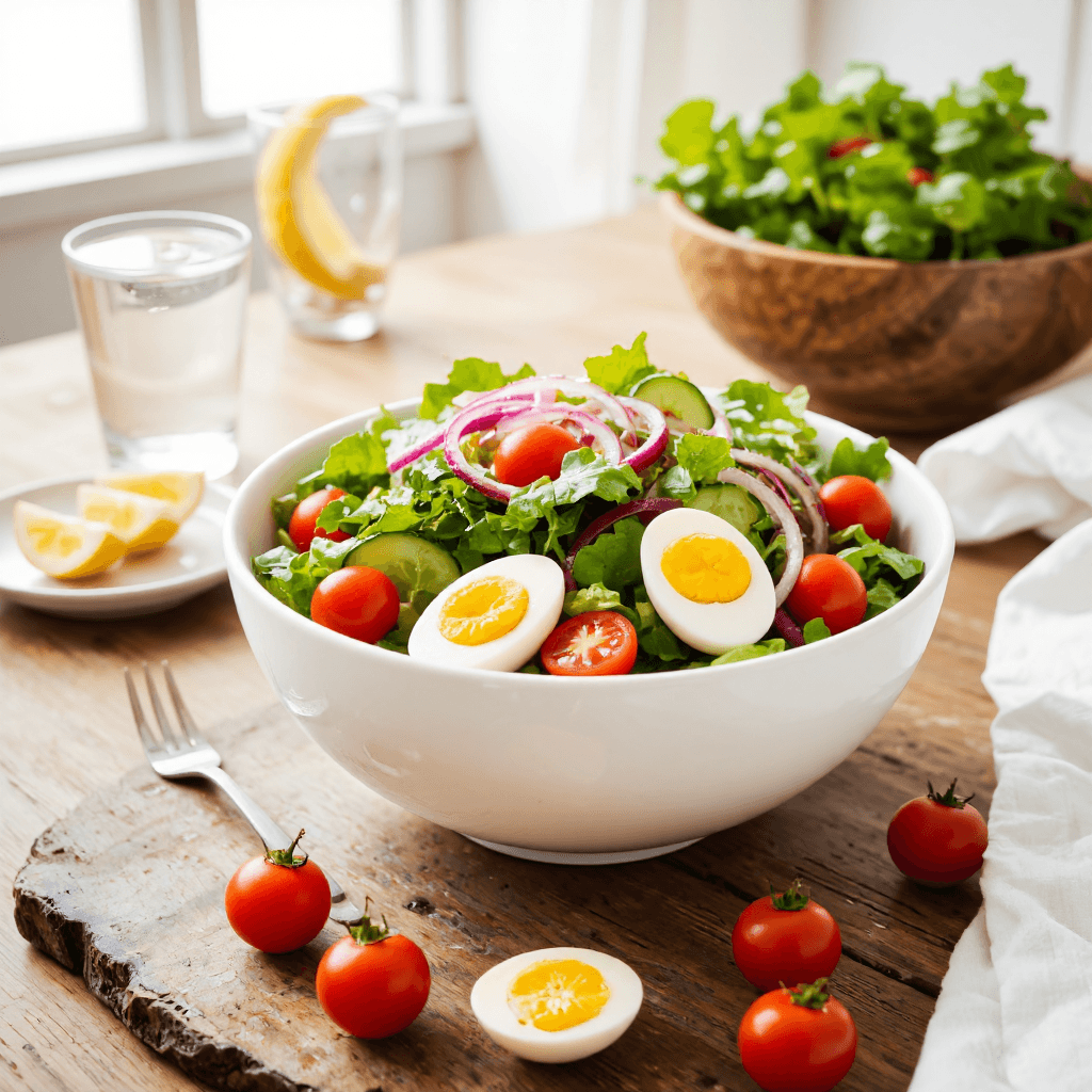 product photography of salad