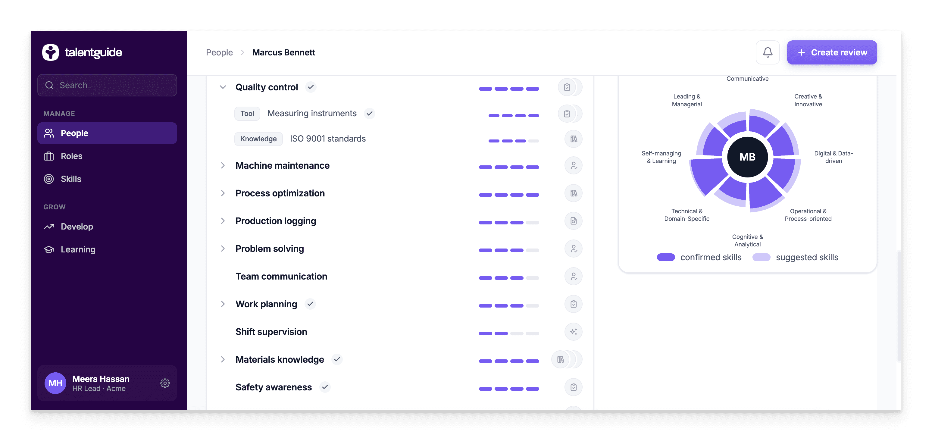 Talentguide screenshot