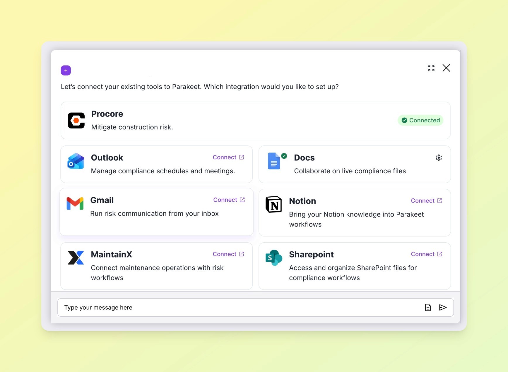 Gmail Integration in Parakeet Risk