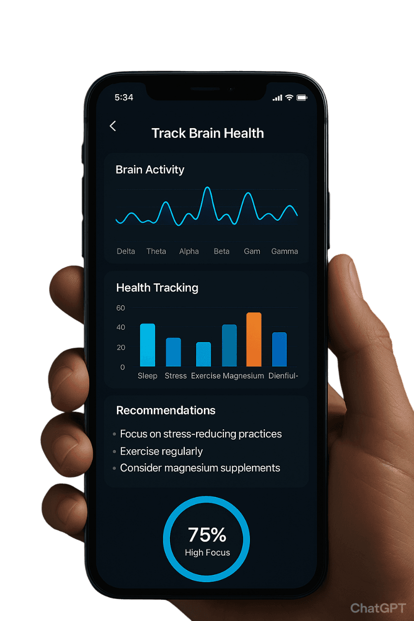 Side angle of a man wearing earbud