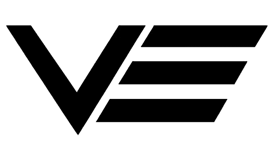 White interwoven logo on black background. Simple, minimalist design.
