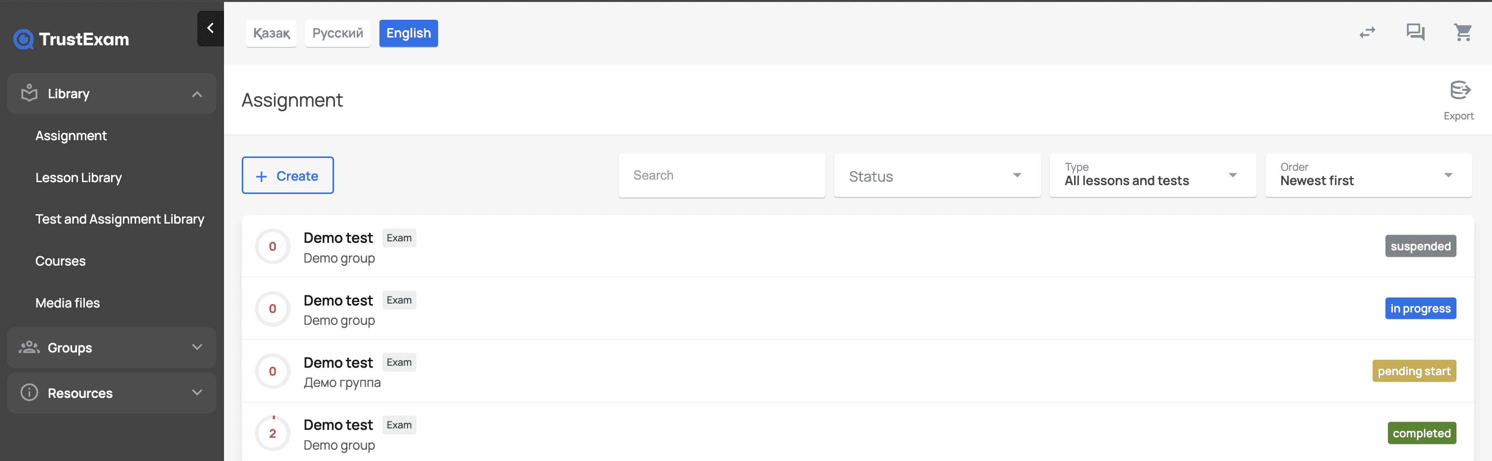 Assignments Page Overview — screenshot 5