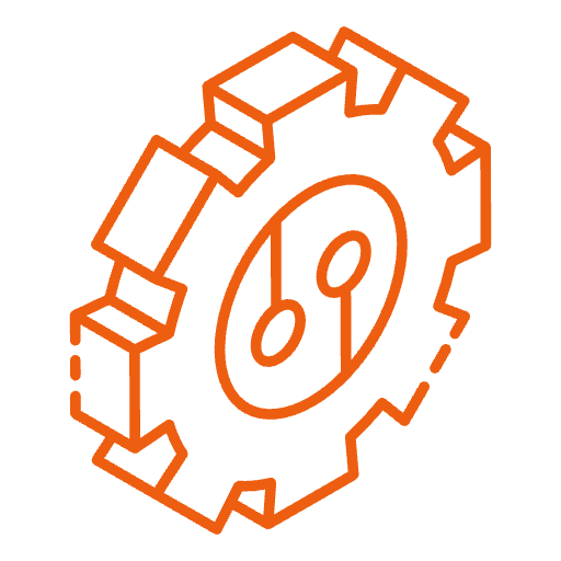Clock and gear icon, symbolizing time management and technical adjustments.