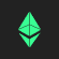 Etherum logo in green