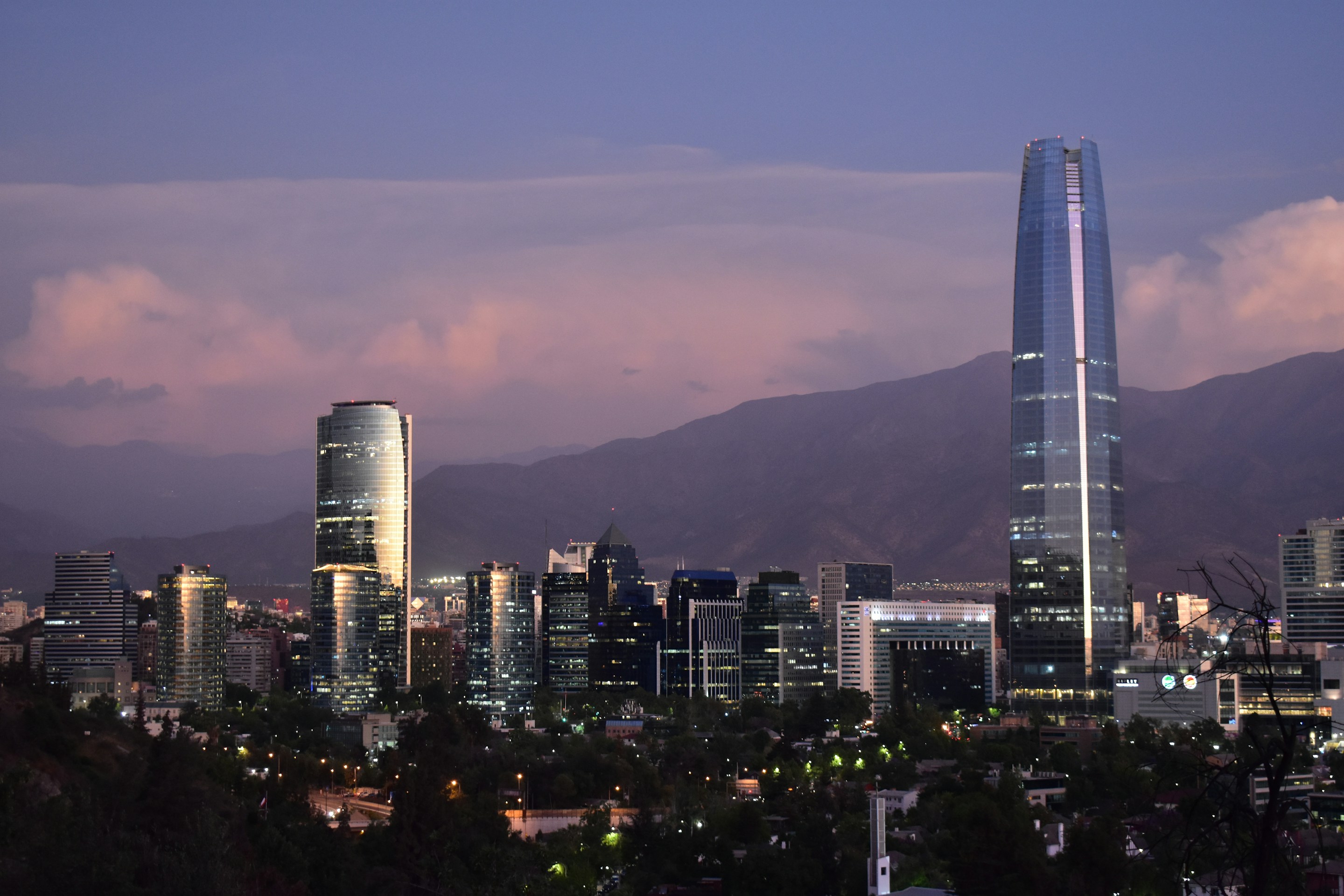 Santiago de Chile al atardecer