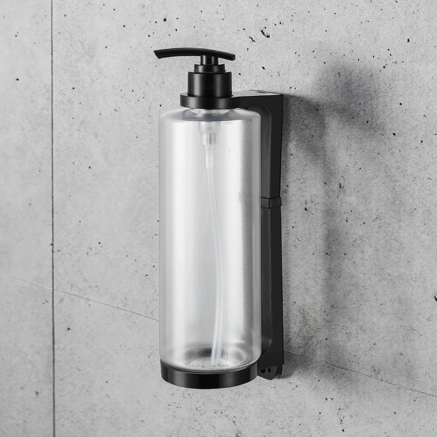 Eco-friendly tamper-proof soap dispenser bracket for hotel refillable systems, high-quality stainless steel, compatible with 300ml-500ml bottles.