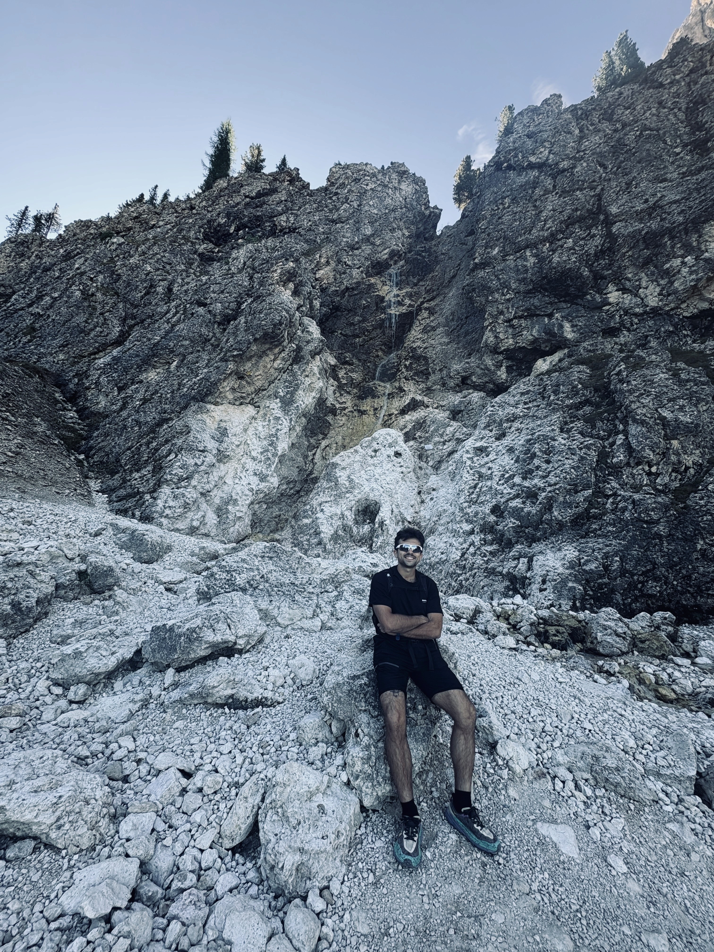 Athlete winning a race