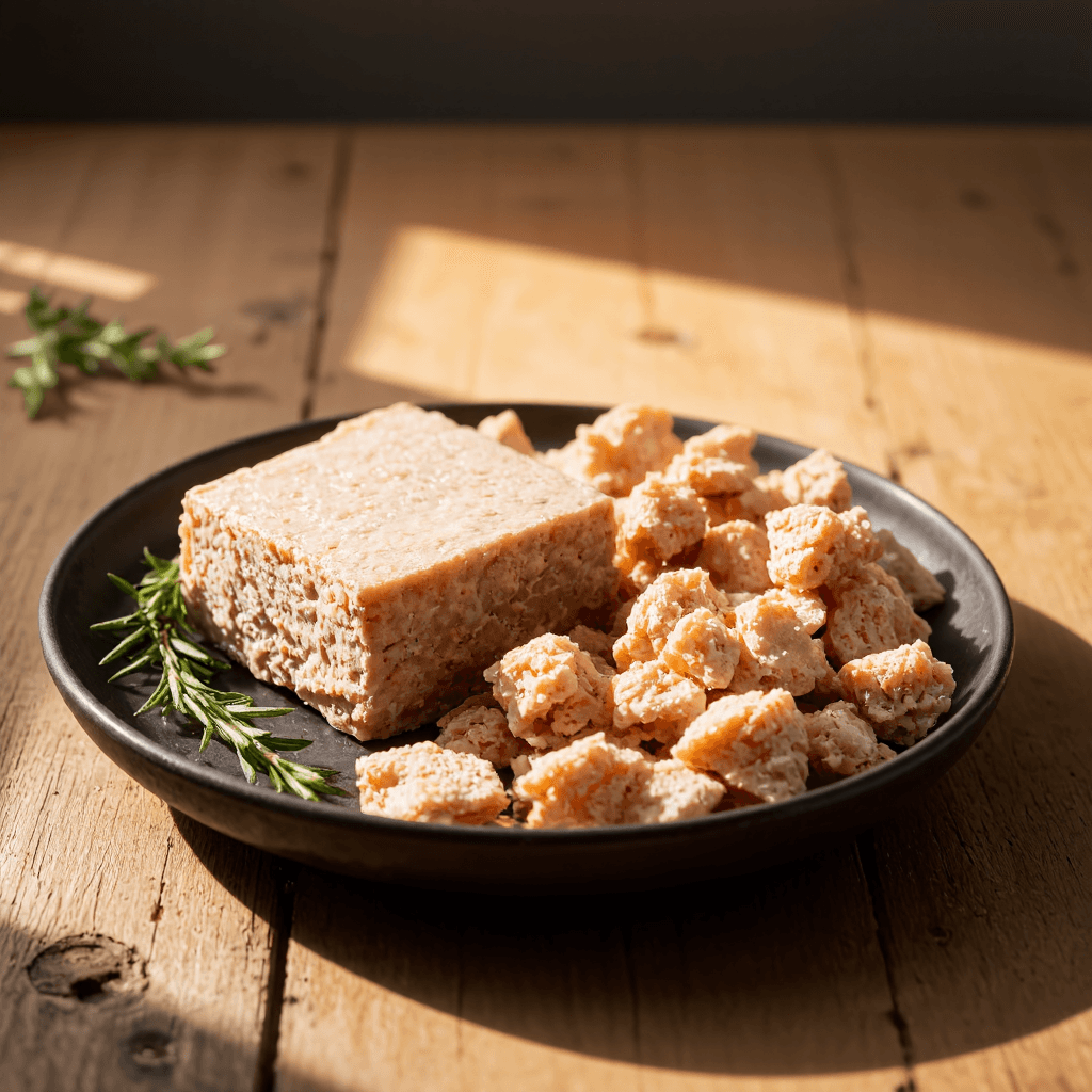 product photography of a plate of meat pâté
