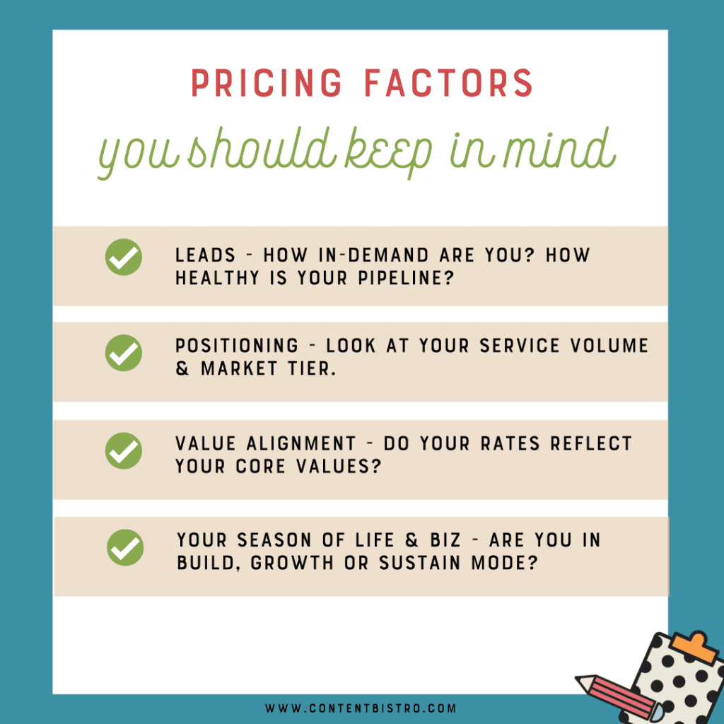 4 factors to consider in service pricing strategy