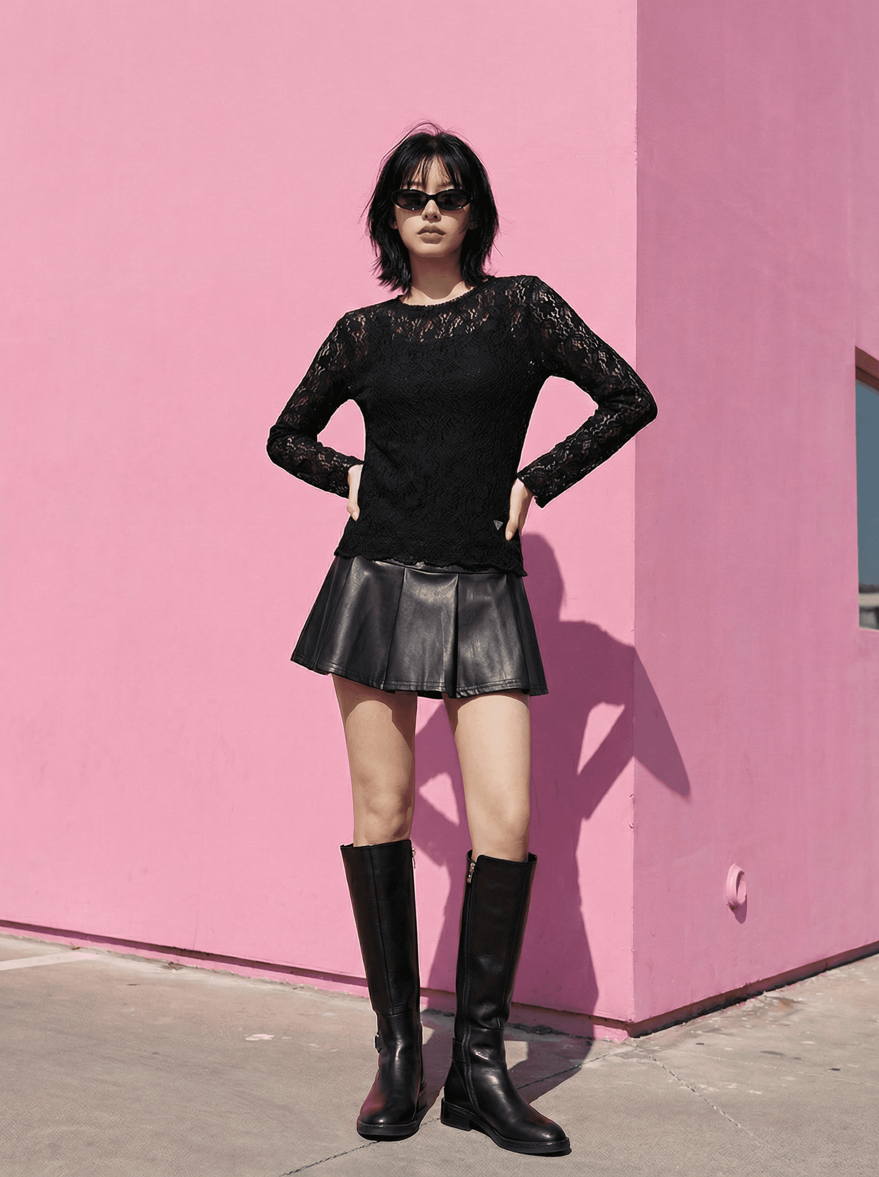 Black and white wave