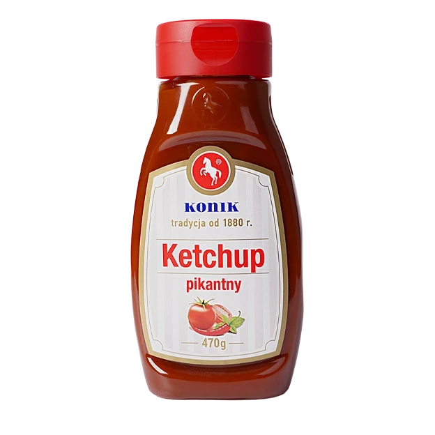 Butelka Ketchupu Pikantnego Konik 470g