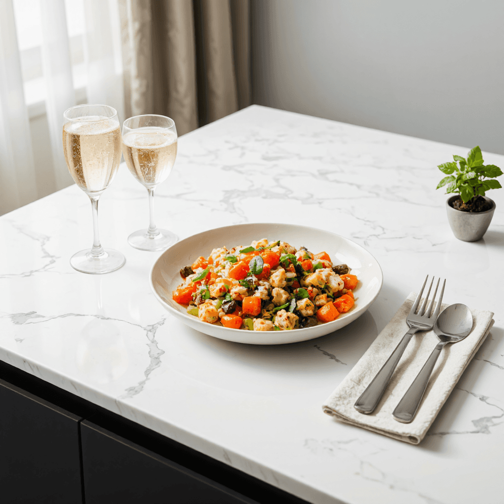 product photography of Gourmet Ready-to-Eat Meal