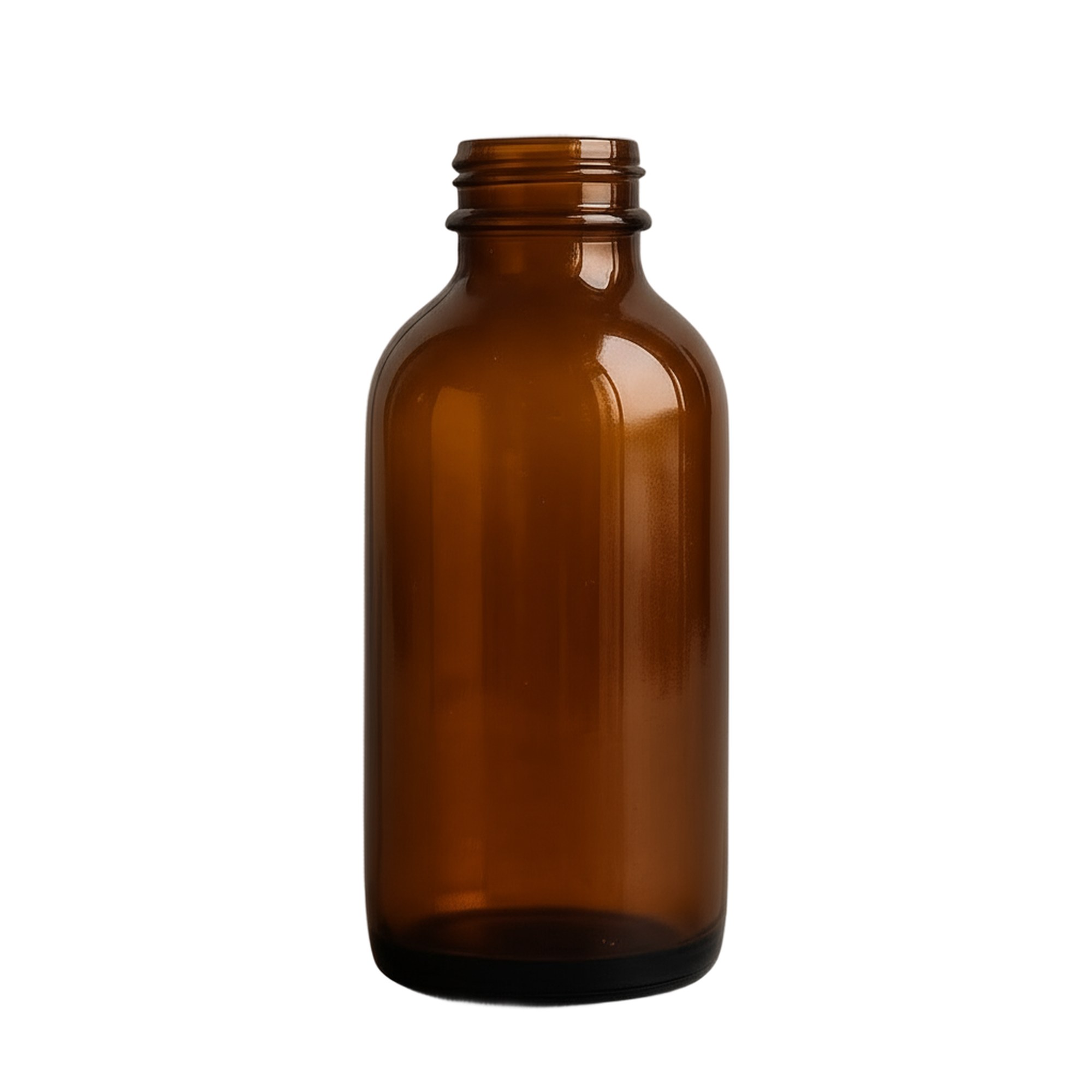 Amber glass bottle, an example of glass that must be sorted by color