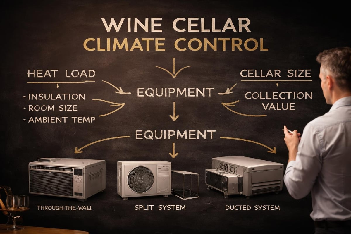 Wine cellar climate control