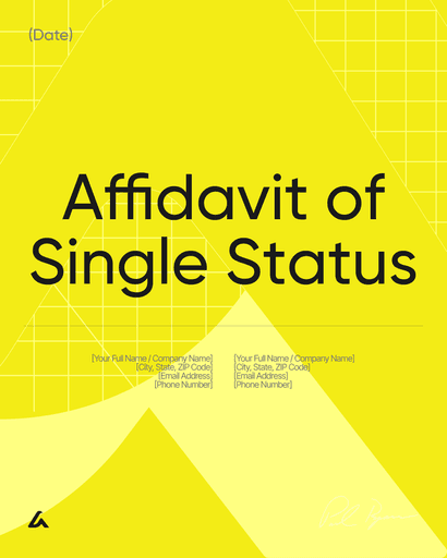 Affidavit of Single Status