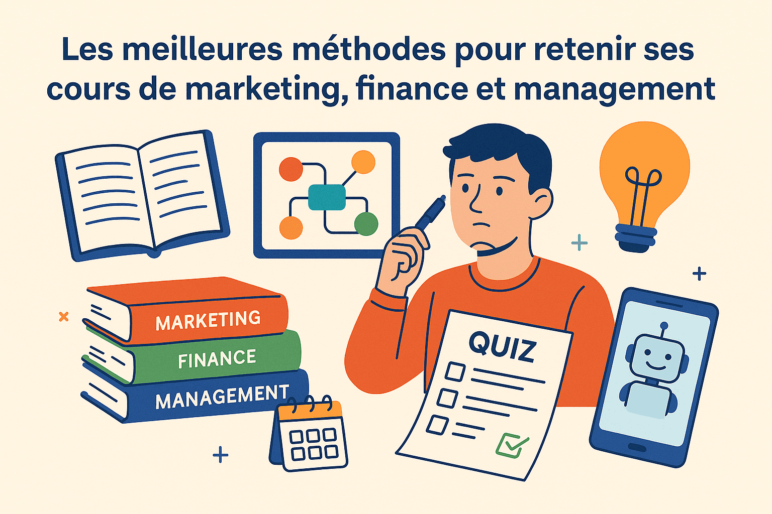 5 méthodes pour retenir ses cours de marketing, finance et management avec Koro AI