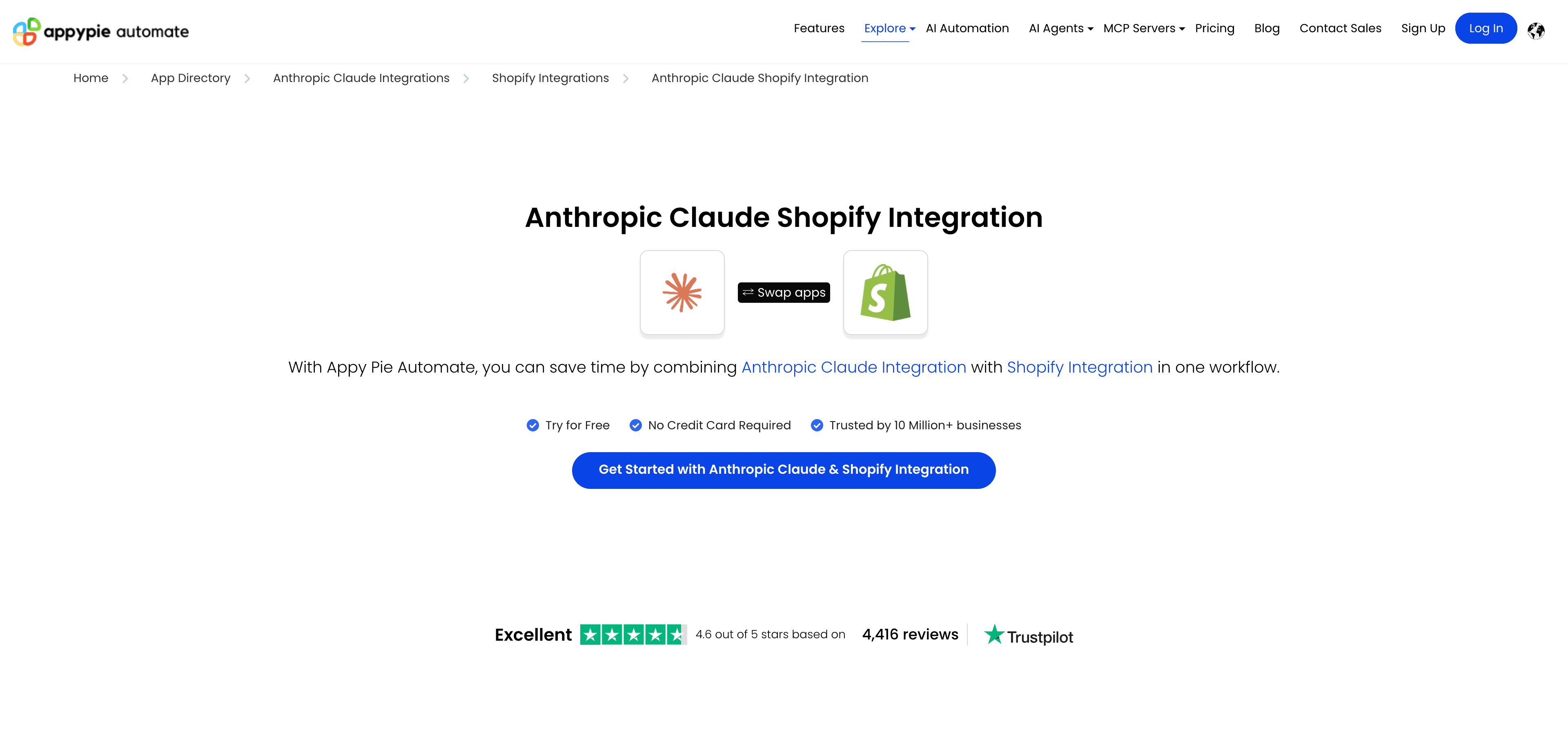 appypie shopify claude integration