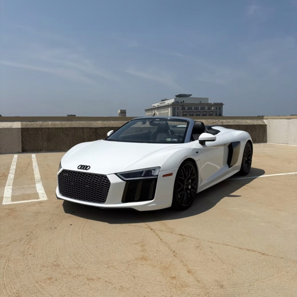 Image of an Audi R8 V10 available for rental.