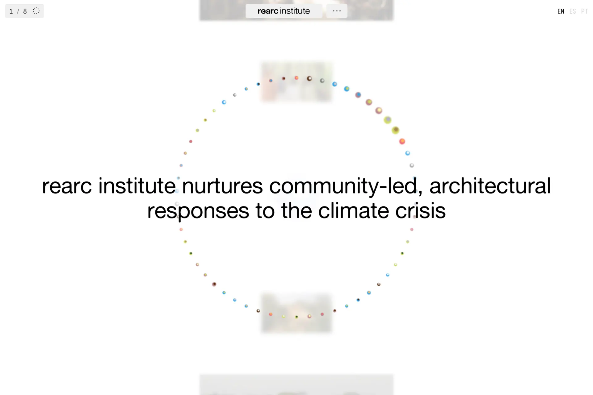 Screenshot of rearc institute website