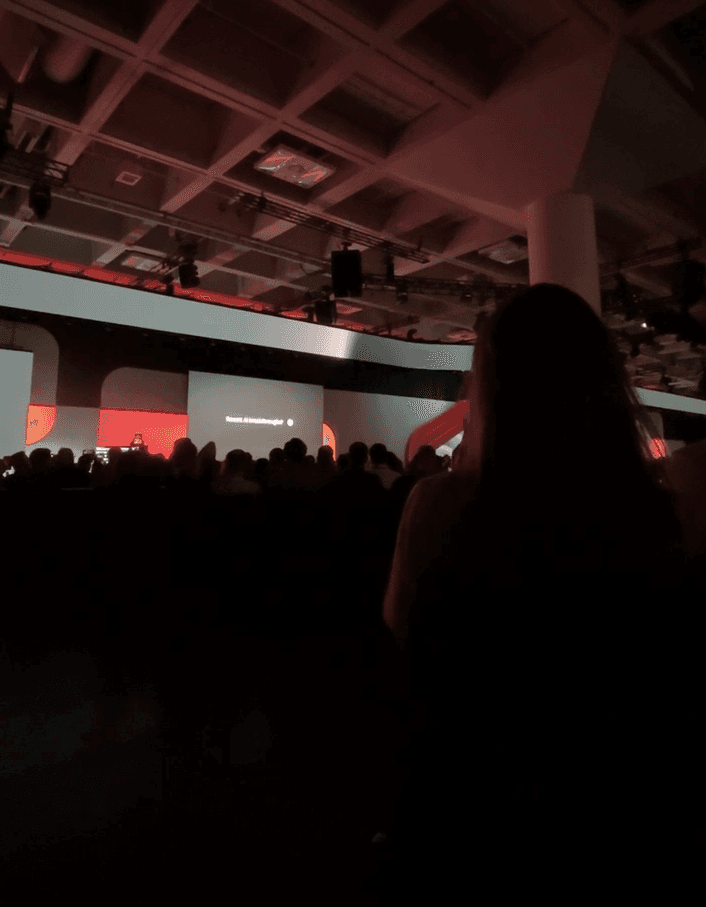 a pair of cell phones on a concrete block