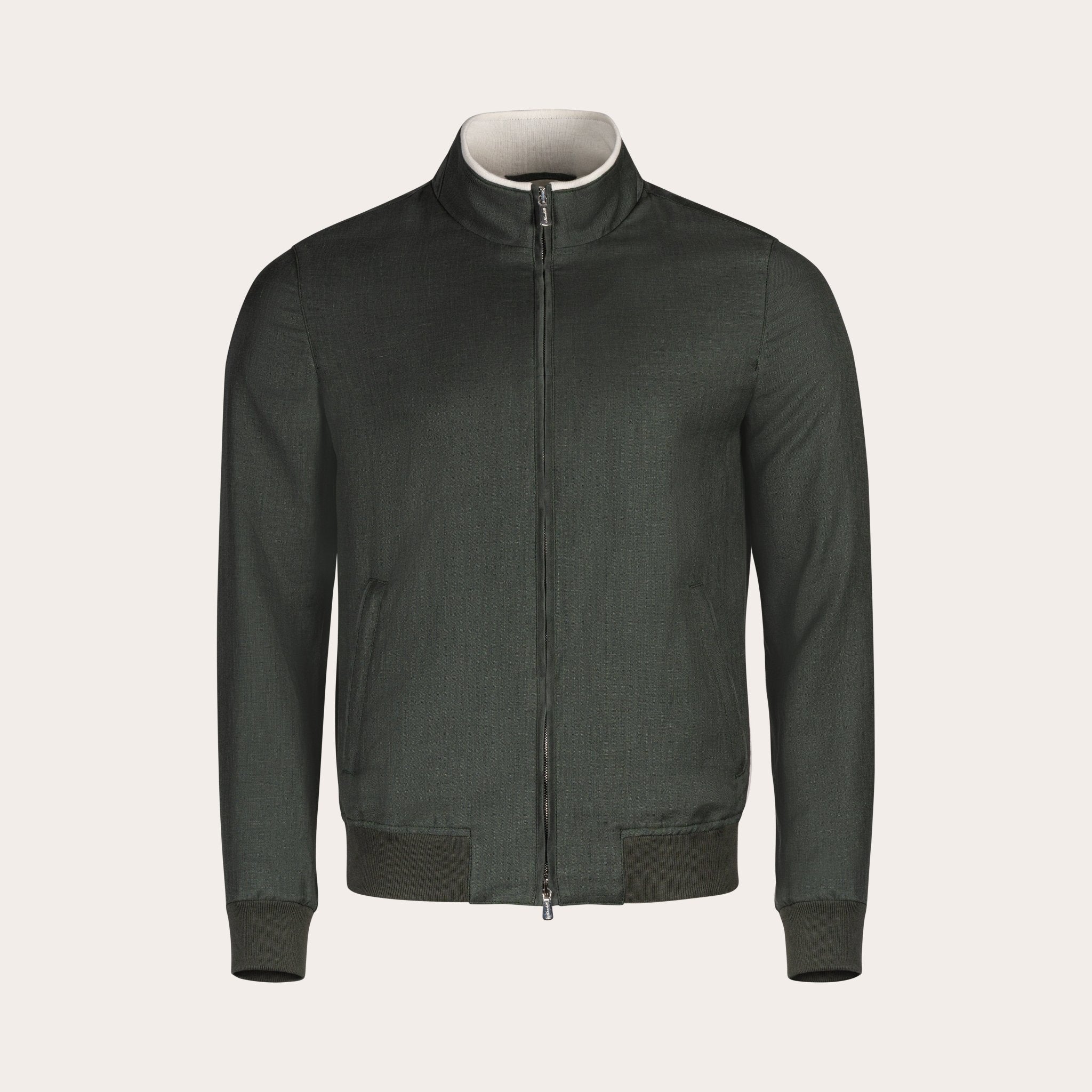 Linen Bomber Jacket - Mandelli UK