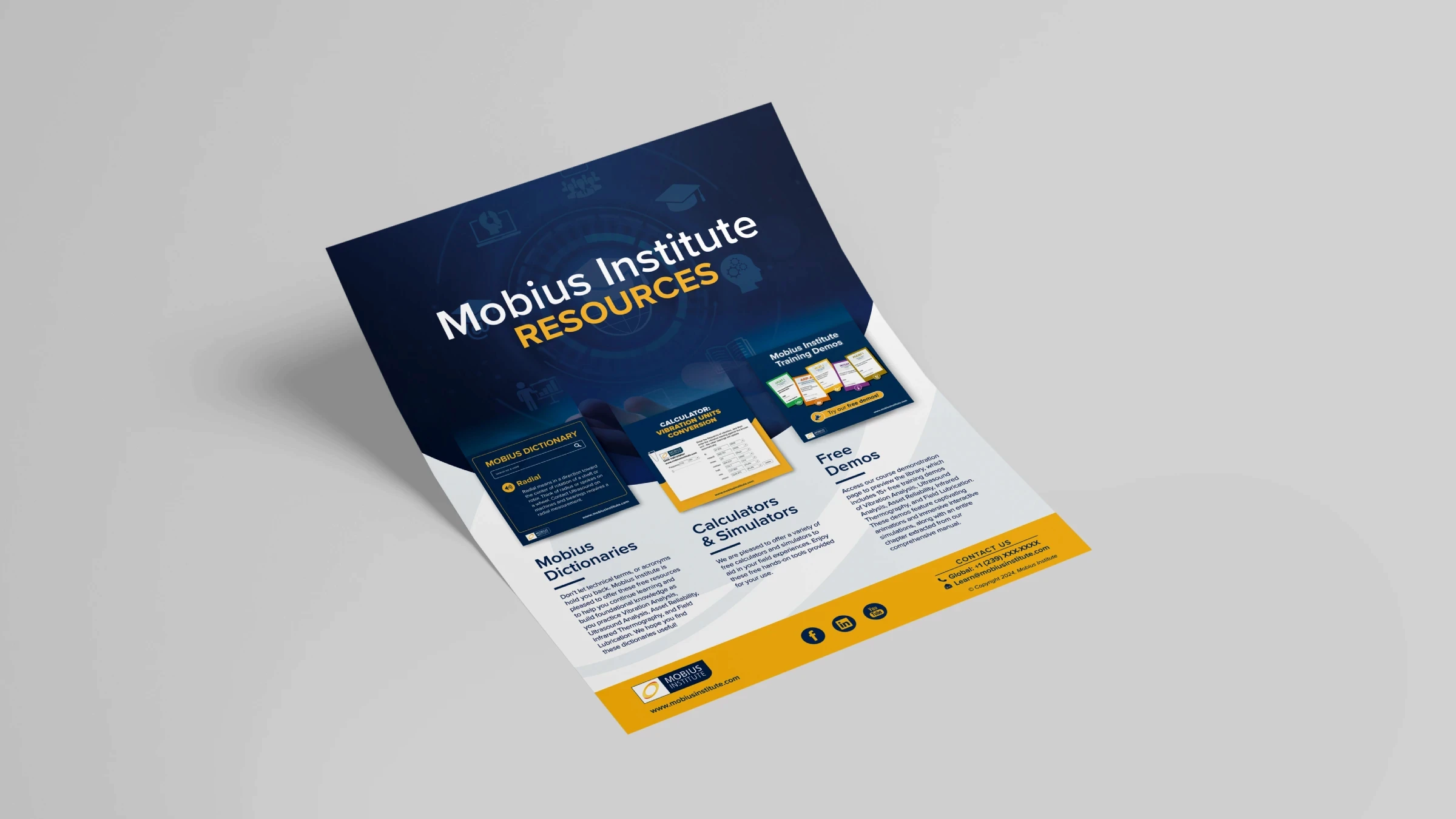 Resource flyer design for Mobius Institute training